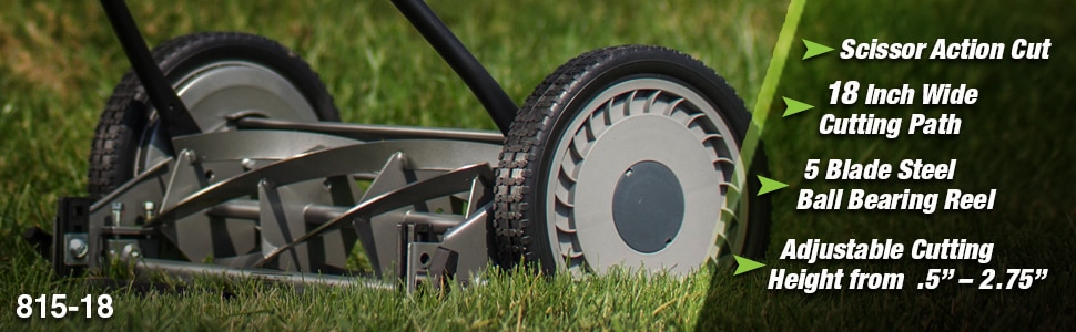 Great States Corporation 18 in. 5-Blade Manual Walk Behind Reel Lawn